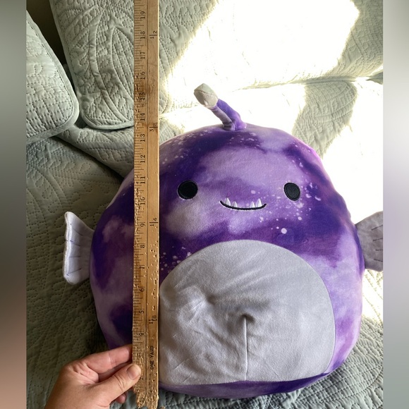 14 inch squishamallow purple tie dye easton the angler fish new condition - Picture 5 of 5
